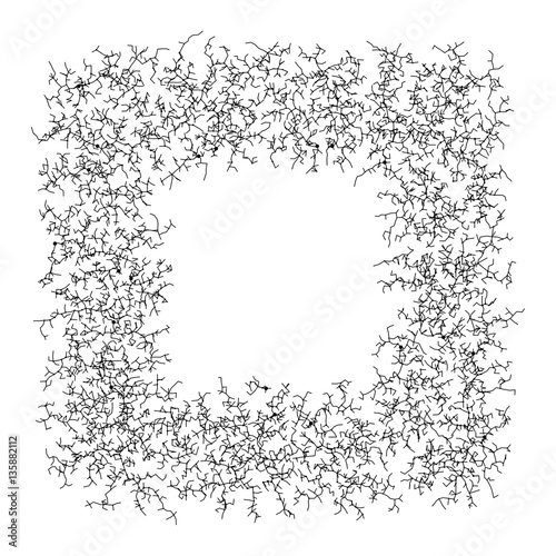 Cracks square for design project on black   - vector illustration 
