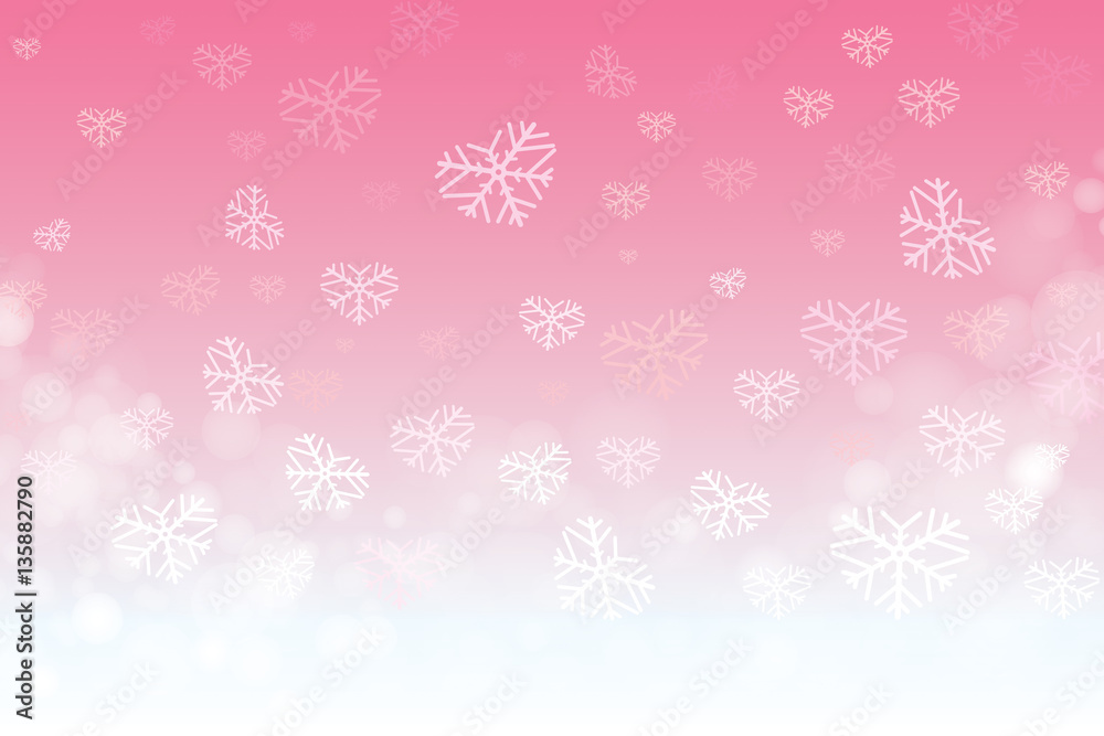Vector of valentine snowflakes on pink background. Vector of valentine snowflakes on pink background.