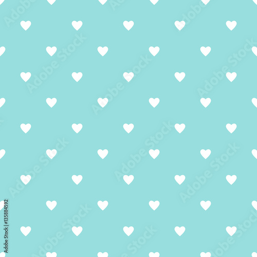 Valentine pattern seamless heart vector EPS.10. Simple white hearts on green aqua water color background. 
