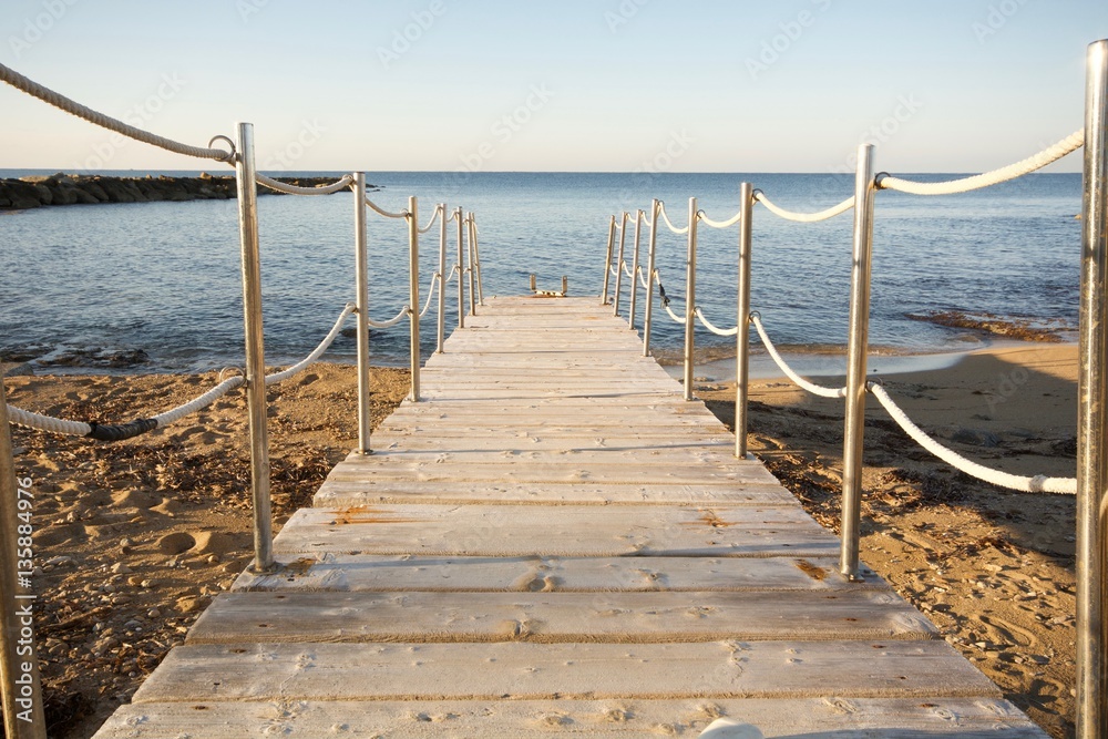 Obraz premium beach and sea at sun rise, sunset 