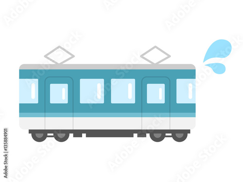 電車の遅延イラスト