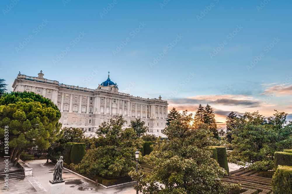 The Sabatini Gardens in Madrid, Spain.