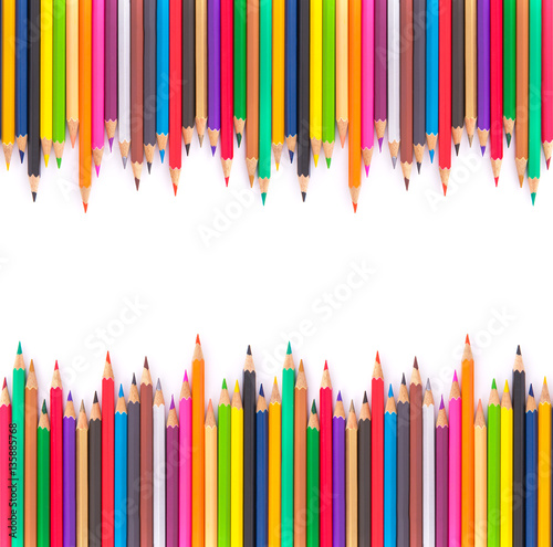 Color pencils isolated on a white background