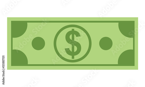Money icon with flat and minimalism color style design