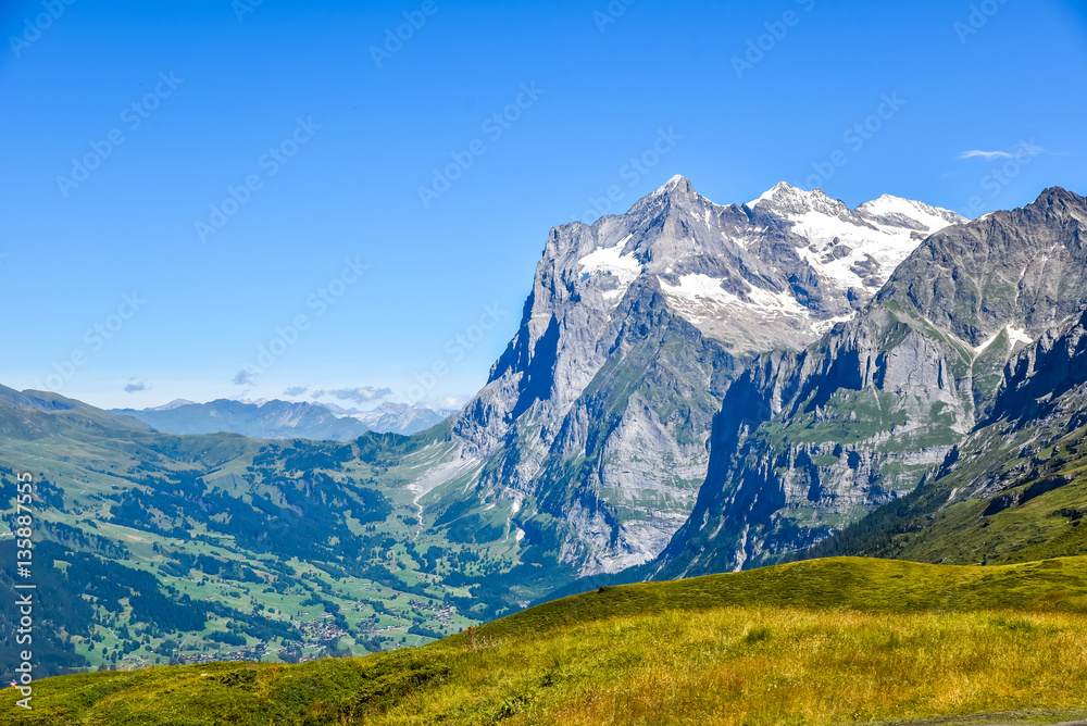 Grindelwald - beautiful village in mountain scenery -  Switzerland
