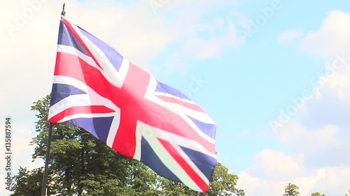 Britain flag in the camp photo