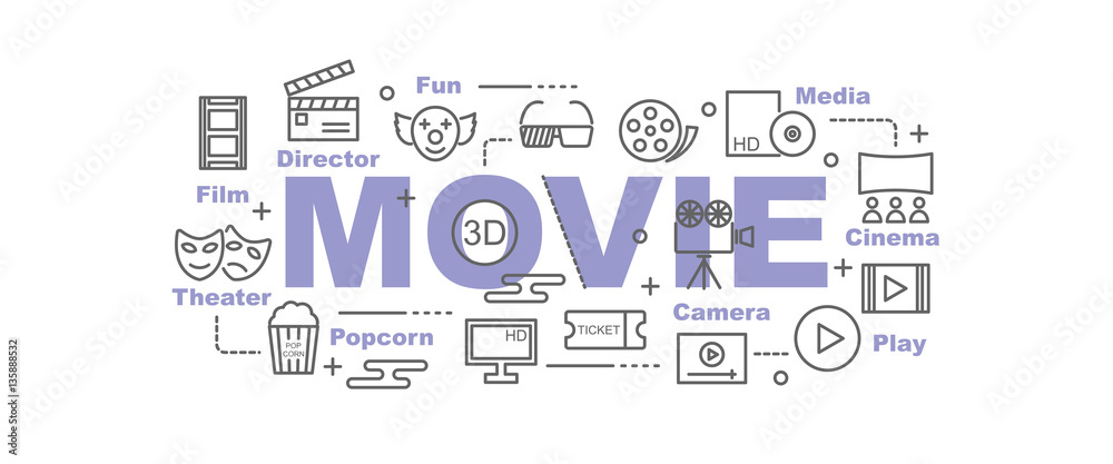 movie vector banner movie vector banner