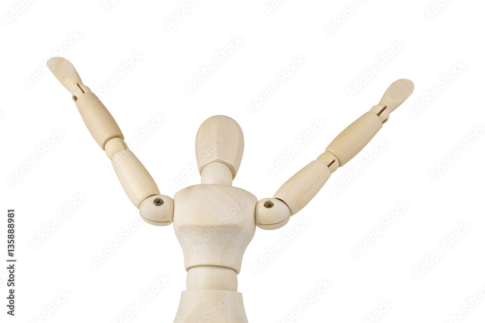 Wooden figure concepts isolated on the white background Wooden figure concepts isolated on the white background