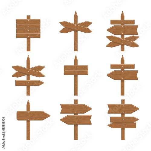 Wallpaper Mural Wooden signs set. Torontodigital.ca