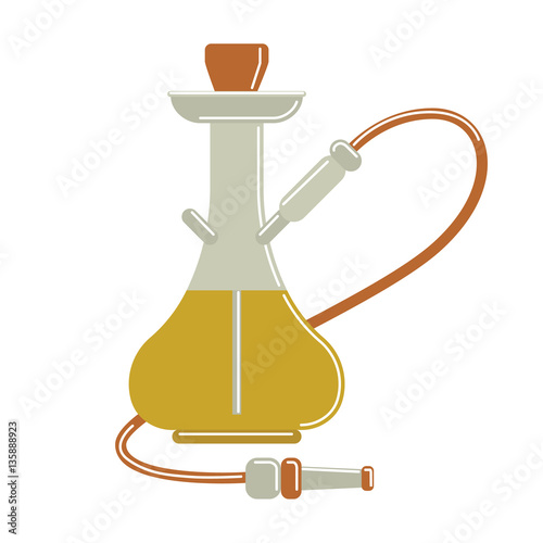 Isolated hookah on white.