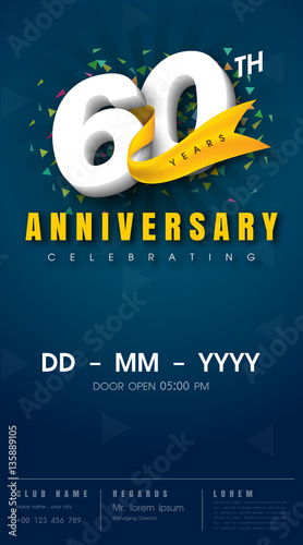 anniversary invitation card template design