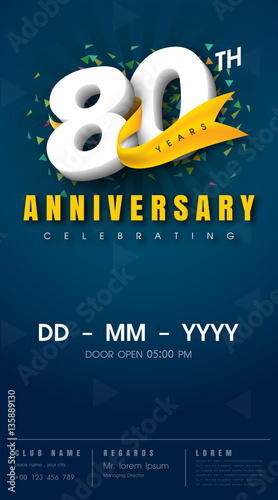 anniversary invitation card template design