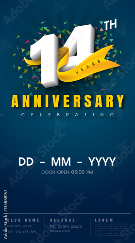 anniversary invitation card template design