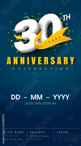 anniversary invitation card template design