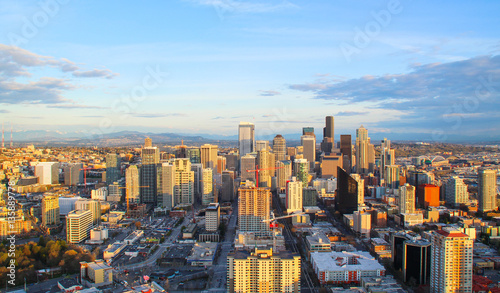 Aerial view of downtown Seattle
