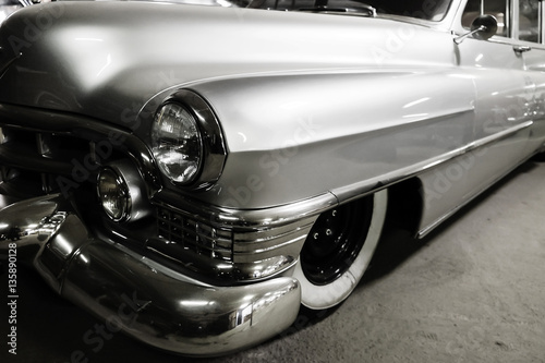 fragment silver vintage car
