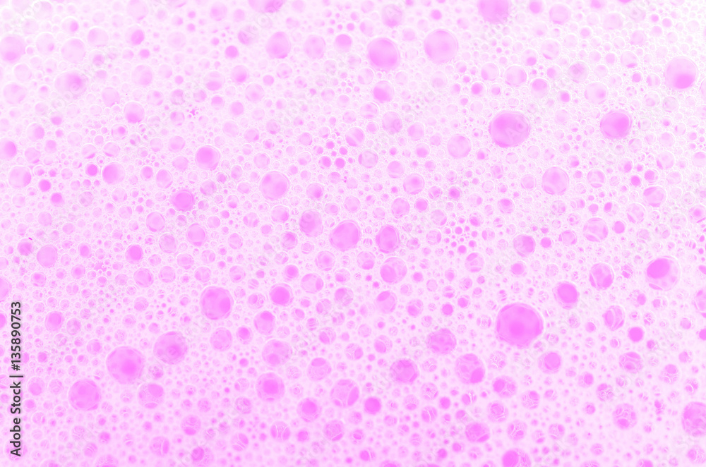 Pink soap bubbles For a background image