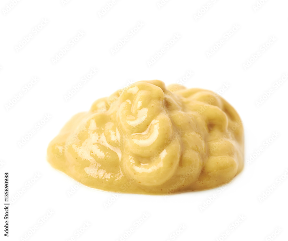 Splash of a mustard souce isolated