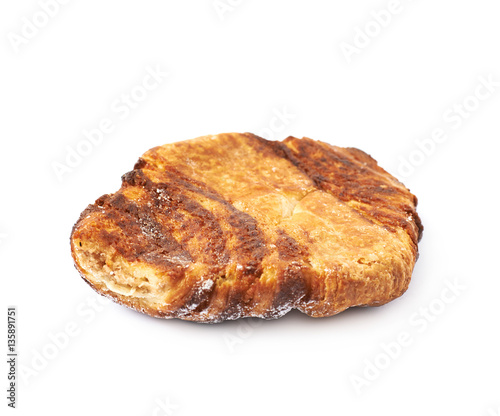 Sweet pastry bun isolated