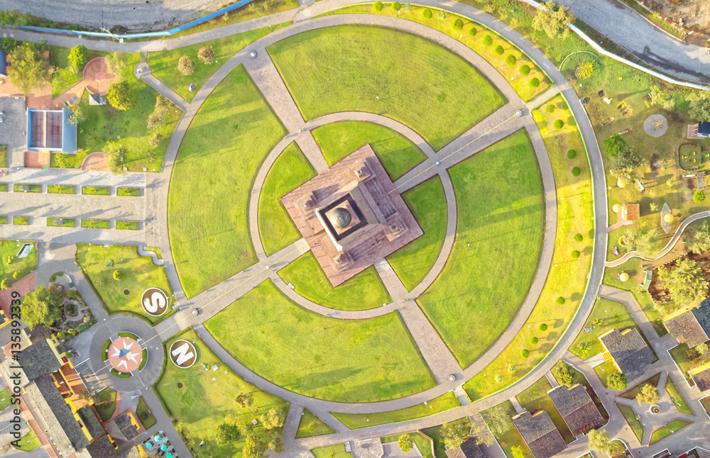 Visit the iconic Mitad del Mundo monument in Quito,offering a stunning aerial view of the center of the world. Visit the iconic Mitad del Mundo monument in Quito,offering a stunning aerial view of the center of the world.