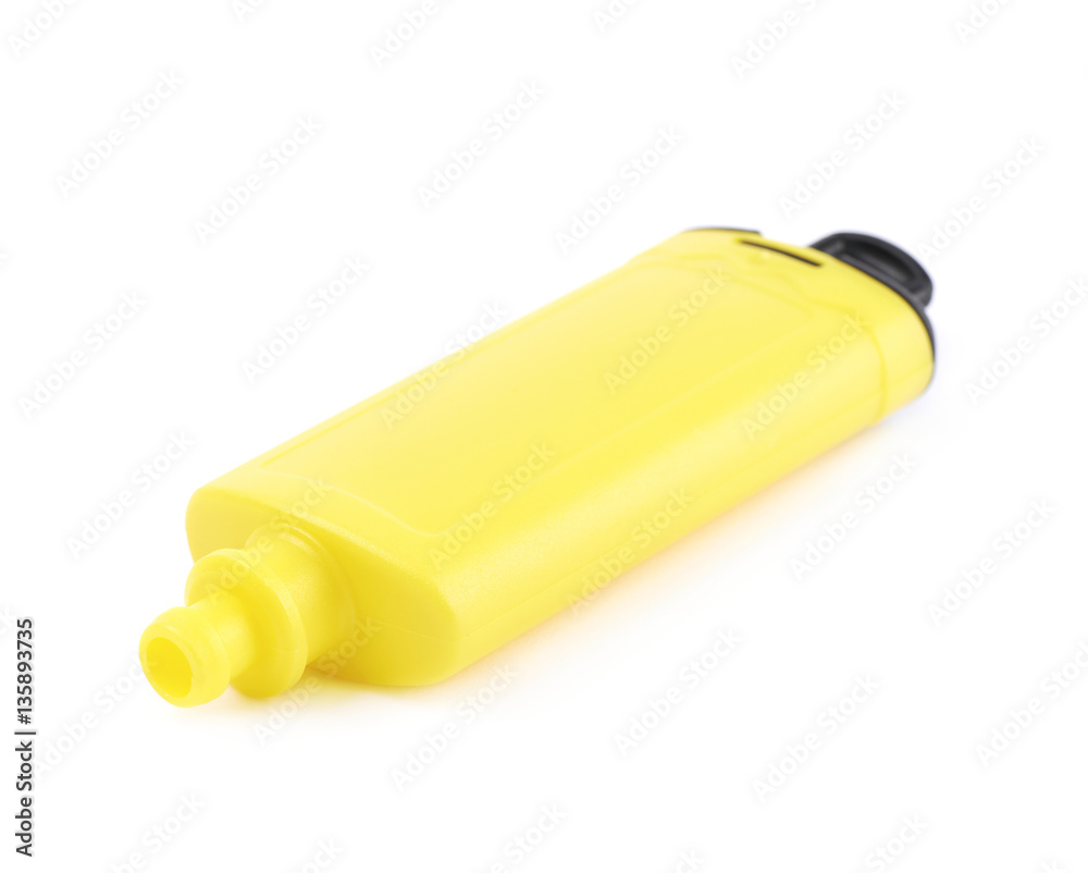 Plastic balloon blowing pump isolated Plastic balloon blowing pump isolated