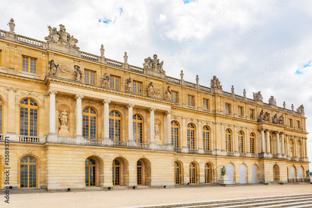 VERSAILEES, FRANCE- JULY 02, 2016 : Main entrance of  Versailles