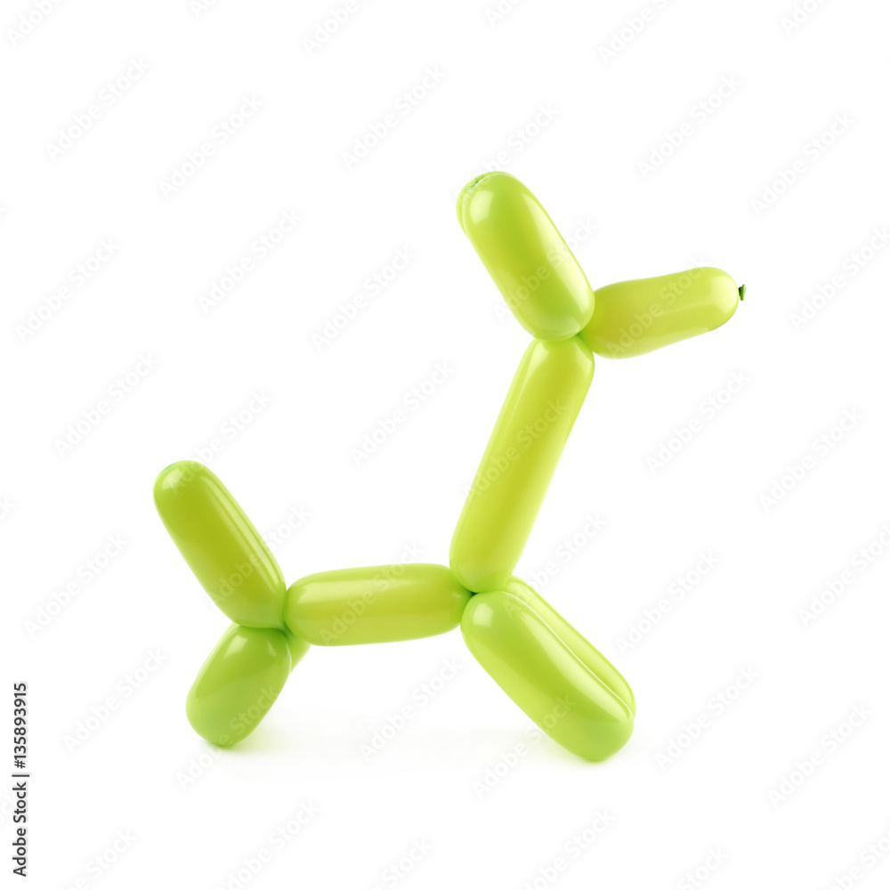 Puppy made of modelling balloon Puppy made of modelling balloon