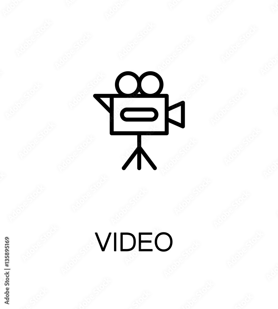 Video flat icon Video flat icon