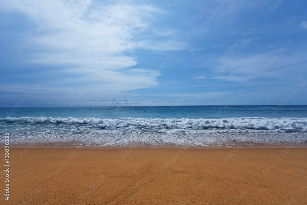 Nature background blue sky and clear water Nature background blue sky and clear water