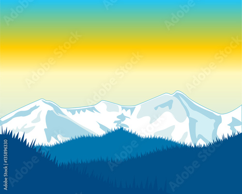 Dawning in mountain