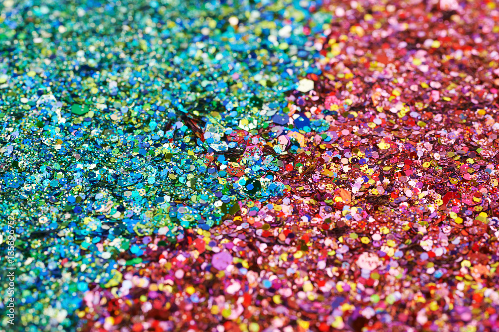 Surface coated with colorful sequins Surface coated with colorful sequins