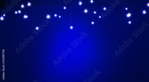 Fototapeta Naklejka Na Ścianę i Meble -  Light bulbs on blue background