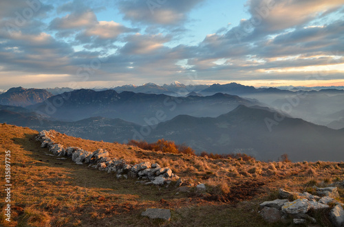 Alba sul monte linzone bergamo