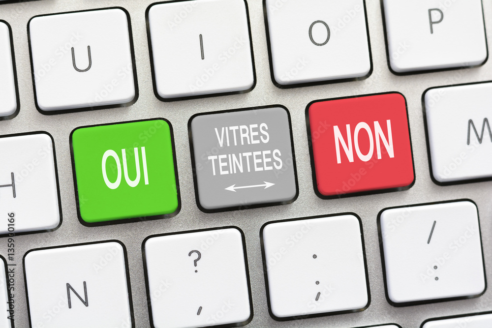 Tinted glass question and answer Yes and No in French Tinted glass question and answer Yes and No in French