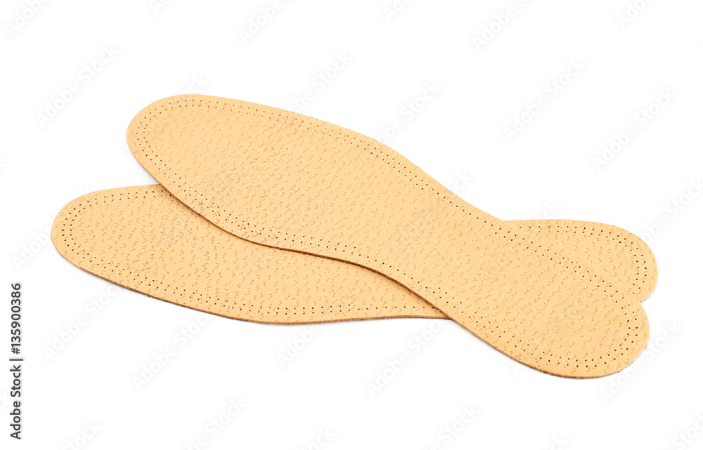 Pair of shoe insoles isolated Pair of shoe insoles isolated