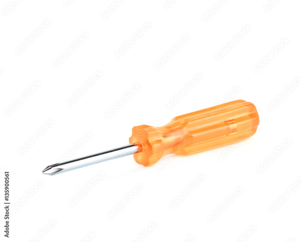 Tiny crosshead screwdriver isolated Tiny crosshead screwdriver isolated