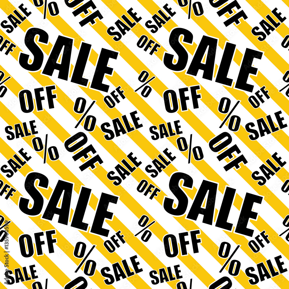 Sale Simple Background Black On Yellow Color Sale Background Closeout  Seamless Pattern, Clearance Wallpaper Selloff And Sellout Theme Vector  Illustration Royalty Free SVG, Cliparts, Vectors, and Stock Illustration.  Image 71181058.