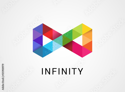 Colorful abstract infinity, endless symbol and icon, modern clean style © Marina Zlochin