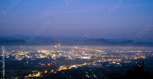 Cityscape from top mountain at Phu Bo Bit, Loei, Thailand © Thanaphum