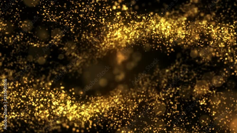 Gold particle field background