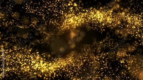 Gold particle field background