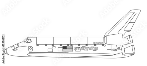 Shuttle Outline Drawing