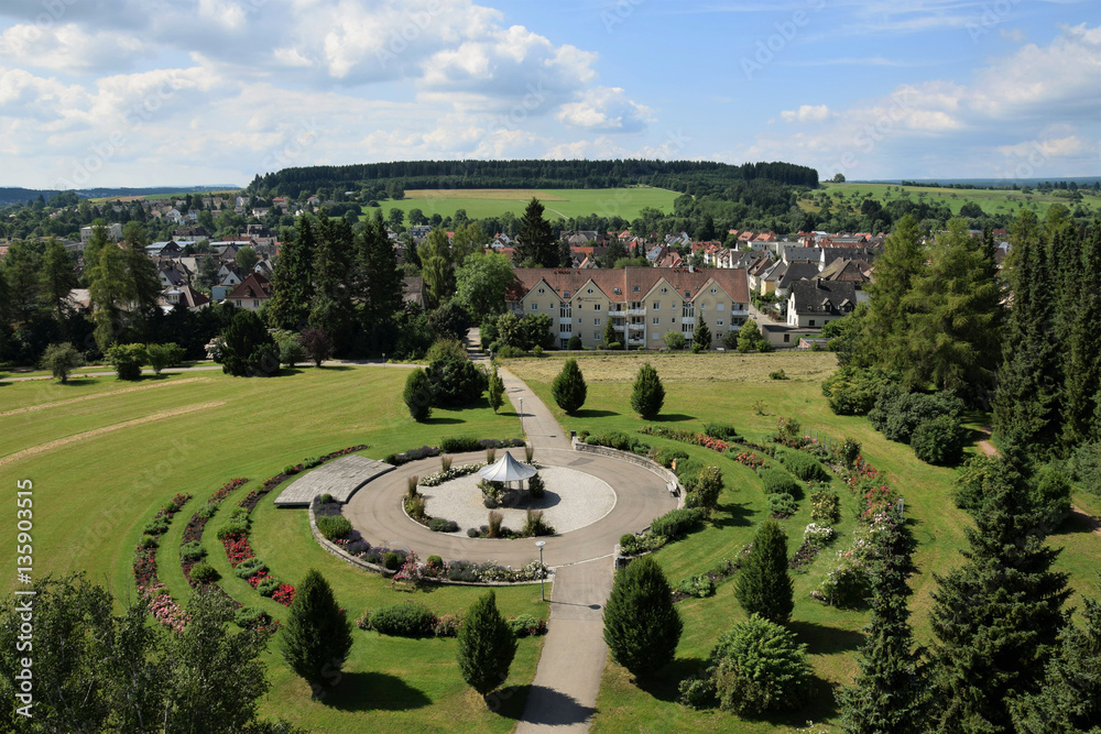 Park and cityview in Villingen-Schwenningen, Germany