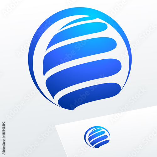 Round vector sign. Logo for Business, Technology, Corporation