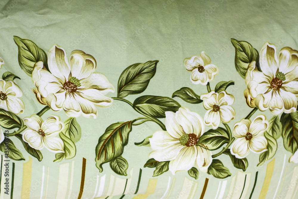 fabric texture with floral patterns, wallpaper and backgrounds,