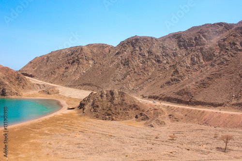 Sea   mountain View of the Fjord Bay in Taba  Egypt   The amazing view of the Sea   mountain of the Fjord Bay in Taba  Egypt