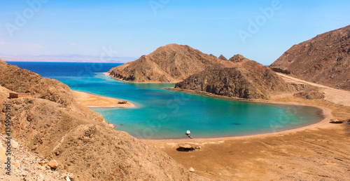 Sea & mountain View of the Fjord Bay in Taba, Egypt / The amazing view of the Sea & mountain of the Fjord Bay in Taba, Egypt
