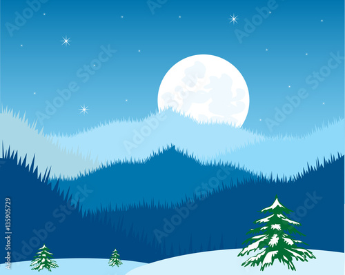 Night in mountain