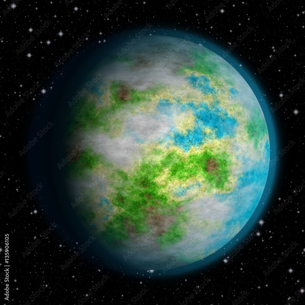 Fototapeta premium Realistic earth like planet texture