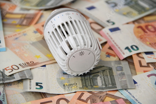 Heizungsthermostat mit Euros photo